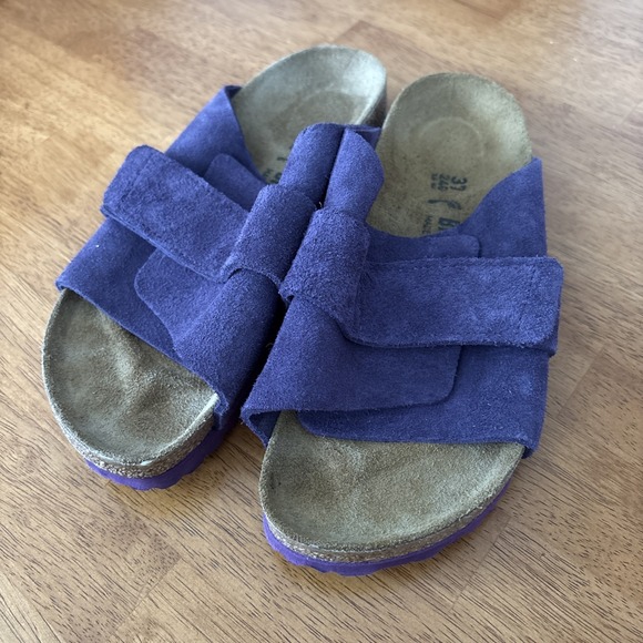 Birkenstock Shoes - Birkenstock Kyoto Suede Leather sandals Wine EU 37 US women 7 Narrow 240 Width